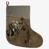 Grande Chaussette De Noël Forage Mars Curiosity Red Martian Paysage (Devant)