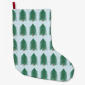 Grande Chaussette De Noël Forêt de sapin (Devant)
