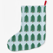 Grande Chaussette De Noël Forêt de sapin (Dos)