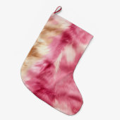 Grande Chaussette De Noël Fourrure d'or rose (Devant (Accrochage))