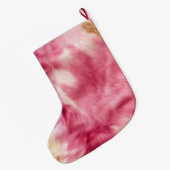 Grande Chaussette De Noël Fourrure d'or rose (Dos (Accrochage))