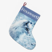Grande Chaussette De Noël Fox personnalisable (Devant (Accrochage))