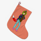 Grande Chaussette De Noël foxgirl (Devant (Accrochage))