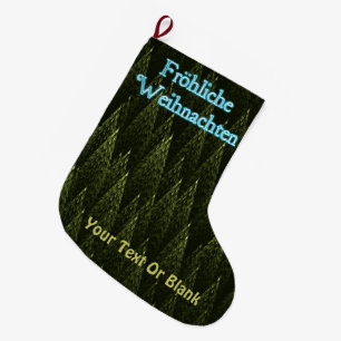 Grande Chaussette De Noël Fröhliche Weihnachten - Conifers