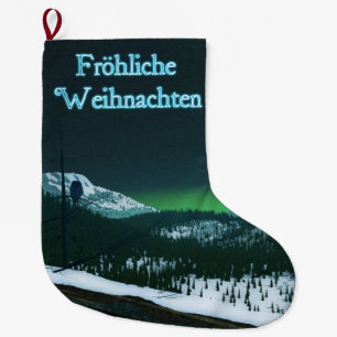 Grande Chaussette De Noël Frohliche Weihnachten - Nuit silencieuse