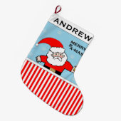 Grande Chaussette De Noël Funny Pharmist (Devant (Accrochage))
