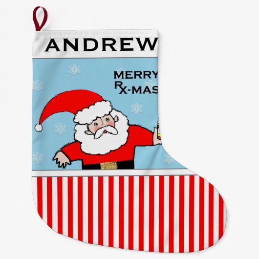 Grande Chaussette De Noël Funny Pharmist (Devant)