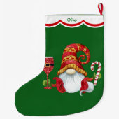 Grande Chaussette De Noël Funny Santa Hat Gnome (Dos)