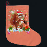 Grande Chaussette De Noël Funny Squirrel Christmas Decorations Santa Hat Xma<br><div class="desc">Funny Squirrel Christmas Decorations Santa Hat Xmas</div>