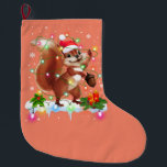 Grande Chaussette De Noël Funny Squirrel Christmas Decorations Santa Hat Xma<br><div class="desc">Funny Squirrel Christmas Decorations Santa Hat Xmas</div>