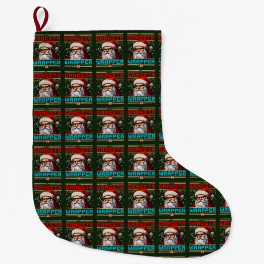Grande Chaussette De Noël Gangster Wrapper Christmas Stocking (Devant)