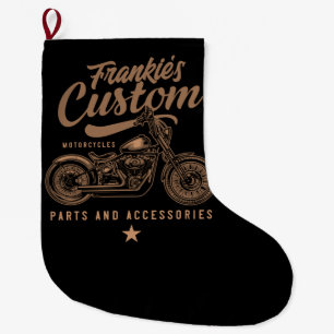 Grande Chaussette De Noël Garage de motocyclette Bobber personnalisé