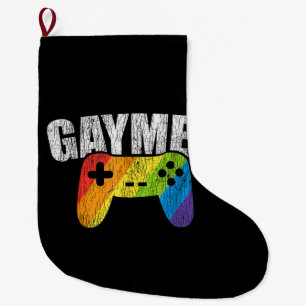 Grande Chaussette De Noël Gaymer Rainbow Drapeau Jeu Lesbienne Gay Bisexual