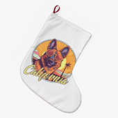 Grande Chaussette De Noël German Shepherd on the Beach (Devant (Accrochage))