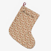 Grande Chaussette De Noël Gingerbread Joy (Devant (Accrochage))