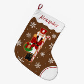 Grande Chaussette De Noël Gingerbread Nutcracker Soldier (Devant (Accrochage))