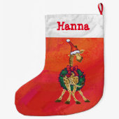 Grande Chaussette De Noël Giraffe Noël Grand magasin de Noël (Dos)