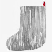 Grande Chaussette De Noël Glam Silver Glitzy Nom de l'étincelle (Dos)