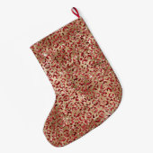 Grande Chaussette De Noël Glam Sparkle Parties scintillant rouge Empreinte d (Dos (Accrochage))