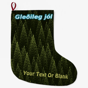 Grande Chaussette De Noël Gleðileg Jól - Conifers