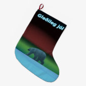 Grande Chaussette De Noël Gleðileg jól - Ours polaire (Devant (Accrochage))