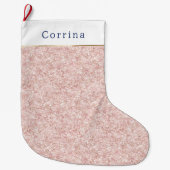 Grande Chaussette De Noël Glitzy Blush Pink Glitter Christmas (Devant)