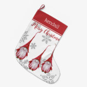 Grande Chaussette De Noël Gnome personnalisé (Devant (Accrochage))