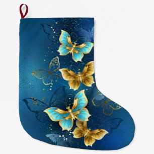 Grande Chaussette De Noël Golden butterflies
