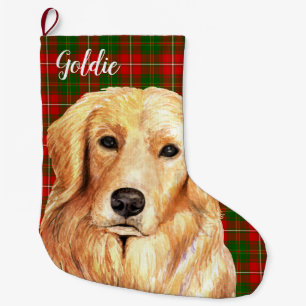 Grande Chaussette De Noël Golden Retriever Chien Personnalisé