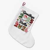 Grande Chaussette De Noël Goodbye 2025 Hello 2026 New Year Resolution   (Devant (Accrochage))