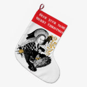 Grande Chaussette De Noël Gothic Night Owl and woman (Devant (Accrochage))