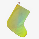 Grande Chaussette De Noël Gradation géométrique jaune moderne (Devant (Accrochage))