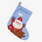 Grande Chaussette De Noël Grand bas de neige (Devant (Accrochage))