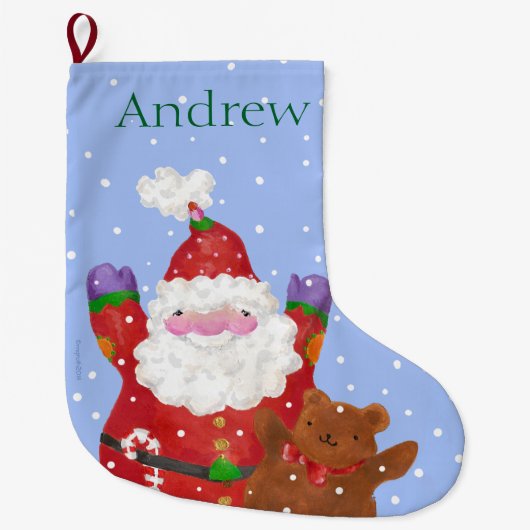 Grande Chaussette De Noël Grand bas de neige (Devant)