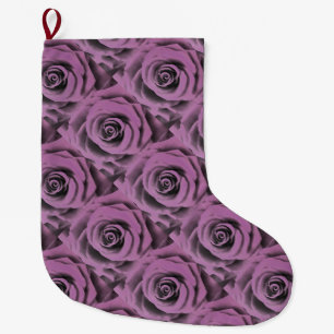 Grande Chaussette De Noël Grand Rose de lavande foncée artistique