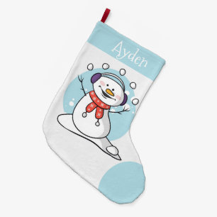 Grande Chaussette De Noël Grand Snowman de Noël Stocker