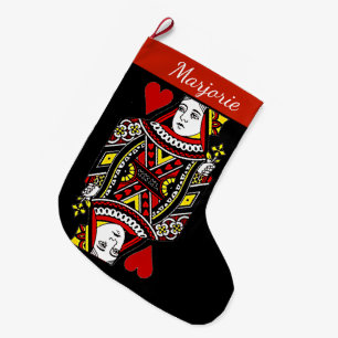 Grande Chaussette De Noël Grande réserve de Noël de la Reine des Coeurs
