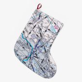 Grande Chaussette De Noël Graphique à basse altitude (Devant (Accrochage))
