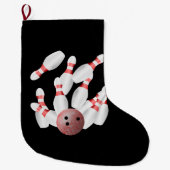 Grande Chaussette De Noël Grève de bowling Tenpin (Devant)