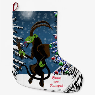 Grande Chaussette De Noël Gruss vom Krampus