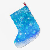 Grande Chaussette De Noël Gymnastique Snowflake Noël Stocking sur poutre (Dos (Accrochage))
