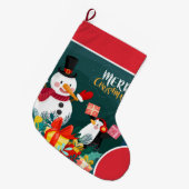 Grande Chaussette De Noël Ha Ha Joyeux Noël Grand Noël Stocker (Devant (Accrochage))