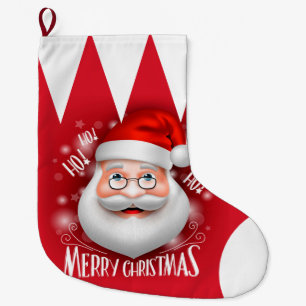 Grande Chaussette De Noël Ha Ha Joyeux Noël Grand Noël Stocker