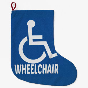 Grande Chaussette De Noël Handicap Fauteuil roulant