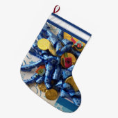 Grande Chaussette De Noël Hanoukka (Devant (Accrochage))