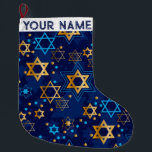 Grande Chaussette De Noël Hanoukka Chanukah bleu moderne Noël juif Lar<br><div class="desc">Hanoukah,  menorah,  décoration de maison,  décoration Hanoukka,  menorah colorée,  Décembre juif,  menorah stocké,  personnalisée,  festival de lumières, </div>