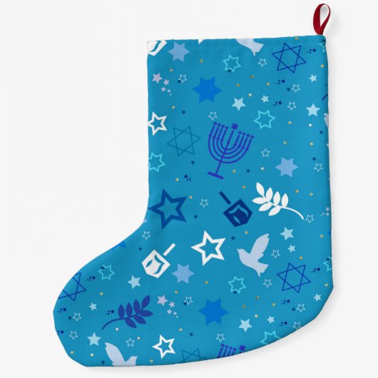 Grande Chaussette De Noël Hanoukka Stars Stocking (Dos)