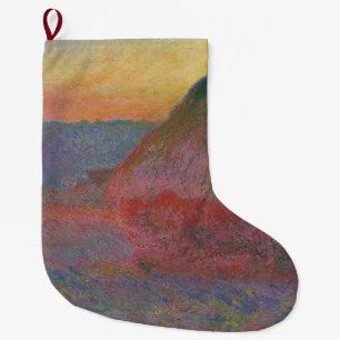 Grande Chaussette De Noël Haystacks (par Claude Monet)