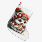 Grande Chaussette De Noël Hérisson (Devant (Accrochage))