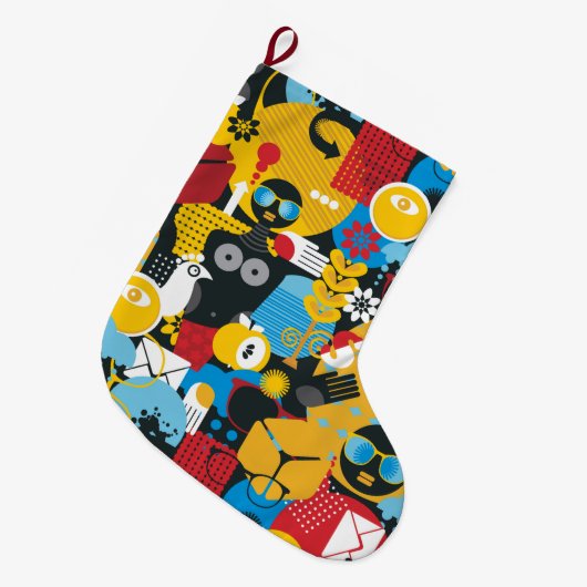 Grande Chaussette De Noël Heure d'été (Devant (Accrochage))